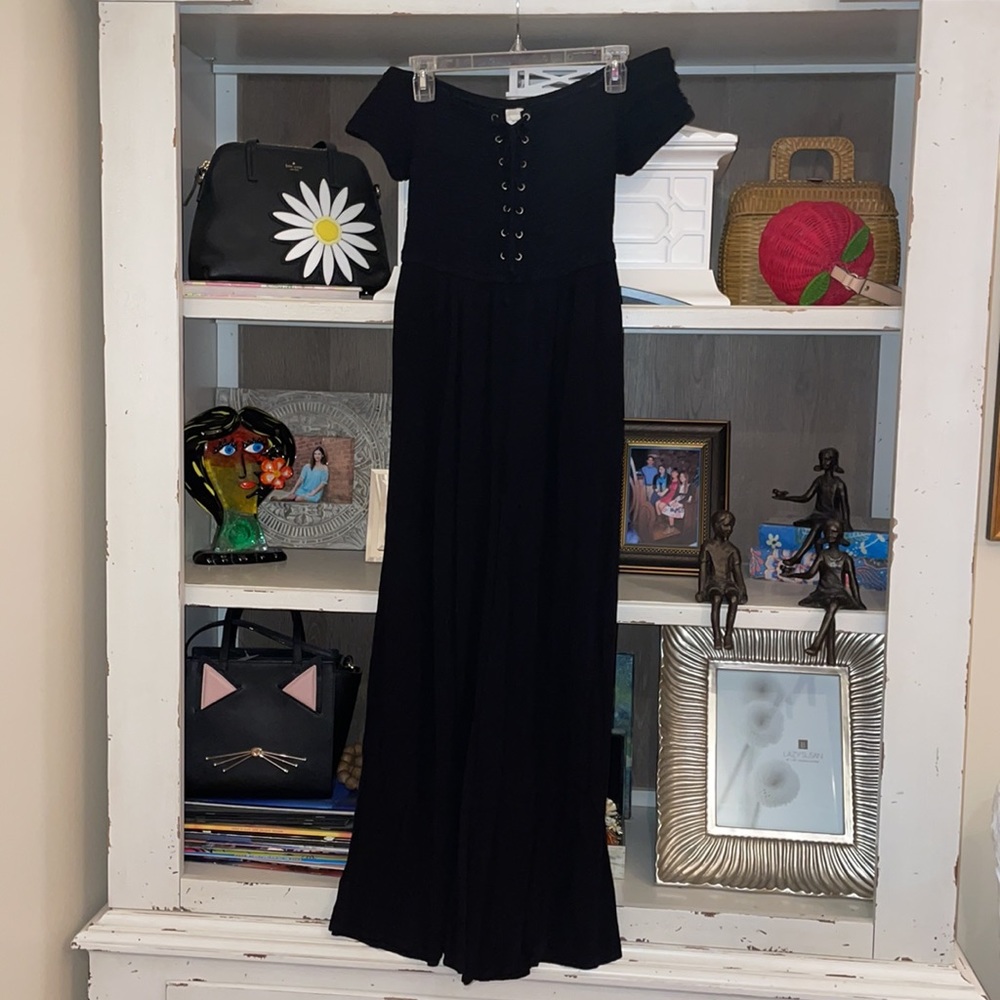 L*Space São Paulo Romper Jumpsuit in Black SZ M NWT - Picture 8 of 9